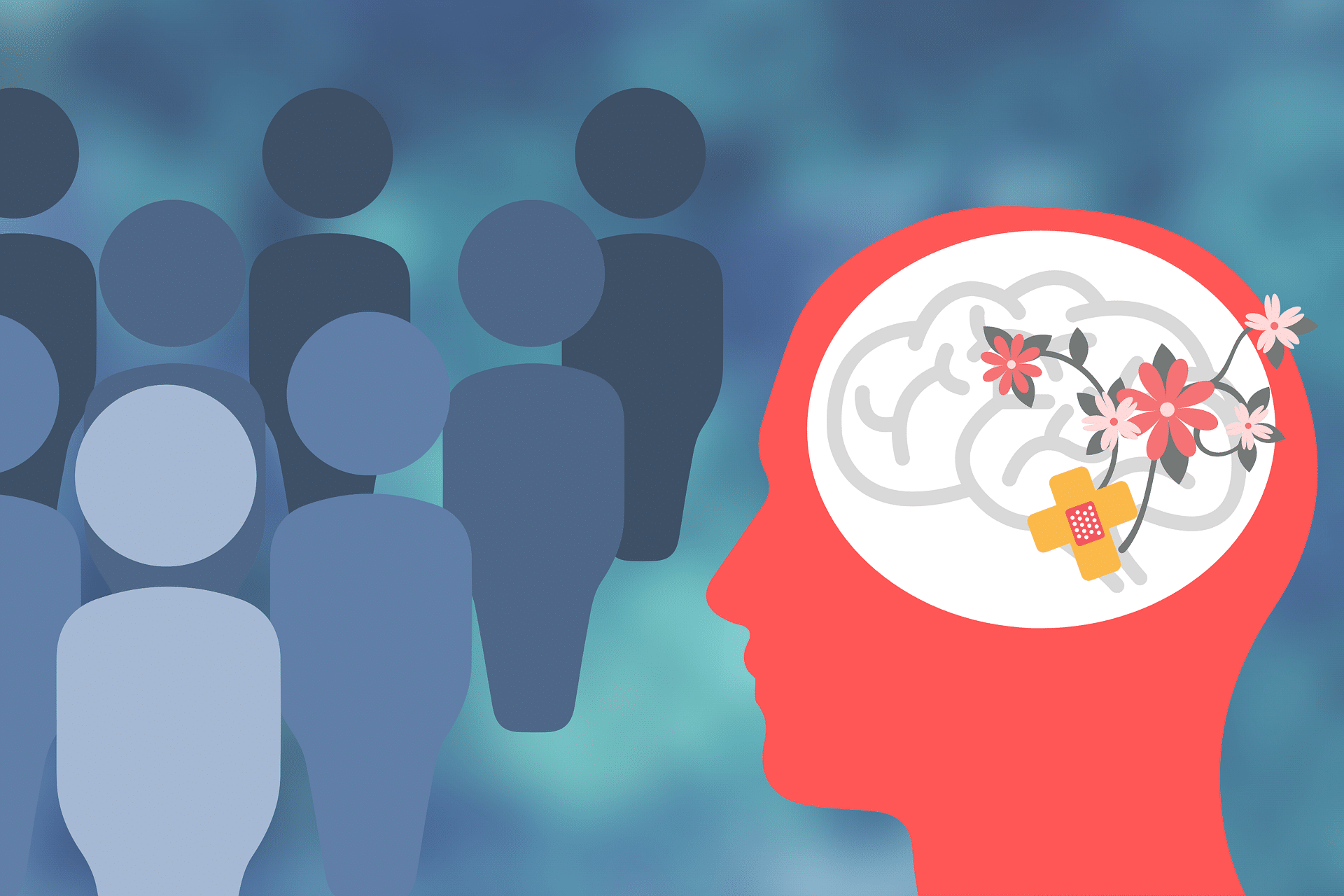 Human brain illustration